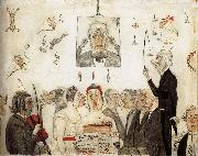James Ensor At the Conservatory oil on canvas
